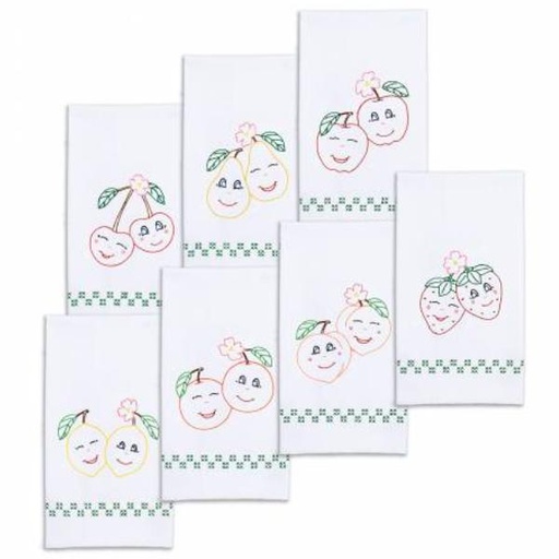 [JD-340-750] Decorative Hand Towel Set: Happy Vintage Fruit By Jack Dempsey