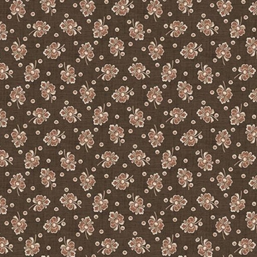 [BLAN-2662-39] Garden Club Floral Cocoa By Missie Carpenter For Blank Quilting