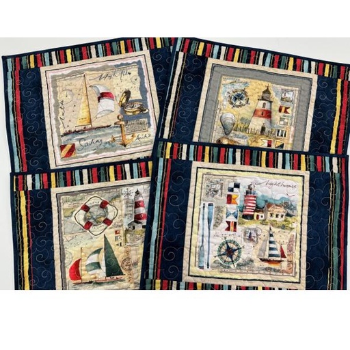 [PP-NauticalPlacemats] World Placemats Kit From Michael Miller