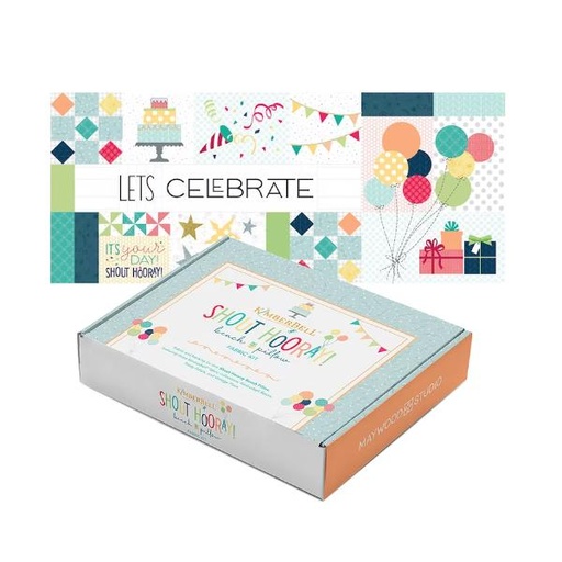 [KB-KitMASSHHBP] Kimberbell Shout Hooray Bench Pillow Fabric Kit By Maywood Studio