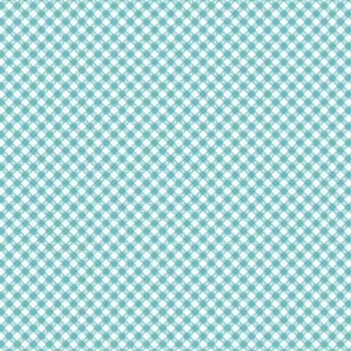 [PC-21216-AQUA] Gingham Picnic Aqua By Poppie Cotton