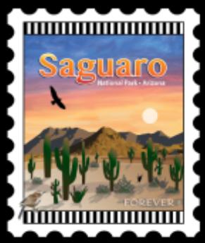 [ZEB-Saguaro] National Parks Stamp: Saguaro