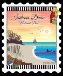 [ZEB-Indiana Dunes] National Parks Stamp: Indiana Dunes