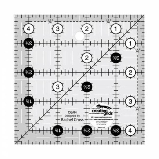 [CGR-4] Creative Grids 4-1/2" Square Quilt Ruler