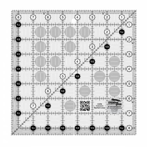 [CG-R8] Creative Grids Turn-a-Round Quilt Ruler 8.5" Square