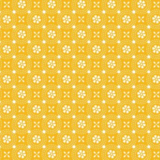 [MAY-8241-S] Kimberbell Basic Dotted Circles Yellow From Maywood Studio