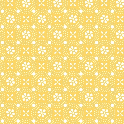 [MAY-8241-S] Sippin' On Sunshine Dotted Circles Yellow by Kimberbell for Maywood Studio