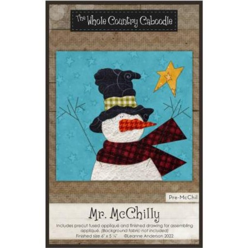 [WCC-MCCHIL] Mr. Mcchilly Precut Fused Applique Pack By Leanne Anderson For Whole Country Caboodle