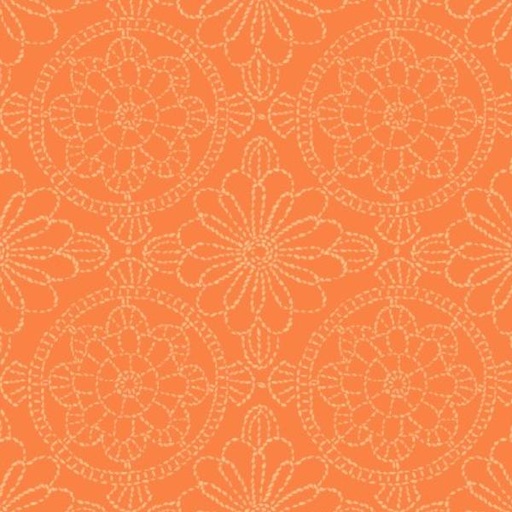 [MAY-10308-O] Fancy Fruit Doilies Orange By Kris Lammers For Maywood Studio