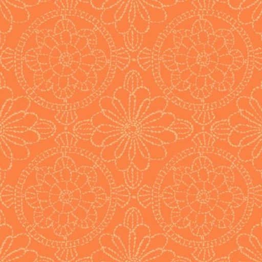 [MAY-10308-O] Fancy Fruit Doilies Orange By Kris Lammers For Maywood Studio