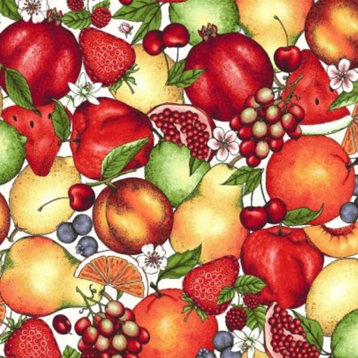 [MAY-10304-E] Fancy Fruit Fruit Medley Cream By Kris Lammers For Maywood Studio