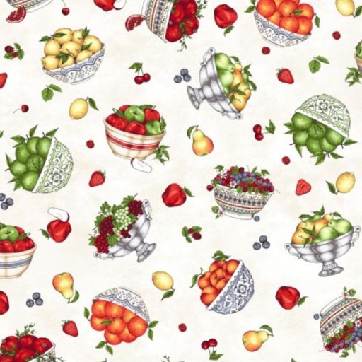 [MAY-10302-E] Fancy Fruit Fruit Bowls Cream By Kris Lammers For Maywood Studio