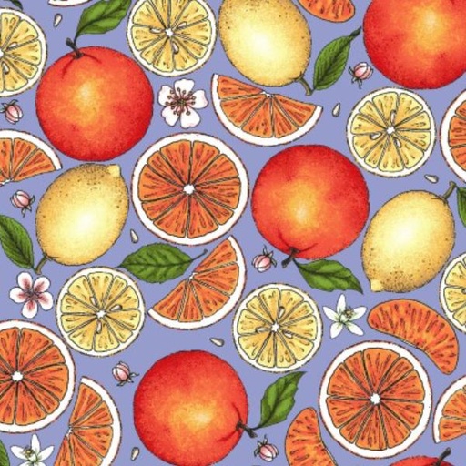 [MAY-10305-B] Fancy Fruit Citrus Blue By Kris Lammers For Maywood Studio