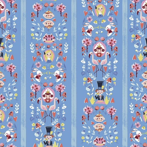 [RB-12942-BLU] Down the Rabbit Hole Stripe Blue from Riley Blake