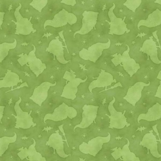 [WP-39793-707] Boo Crew Tonal Gnomes Green By Susan Winget For Wilmington Prints