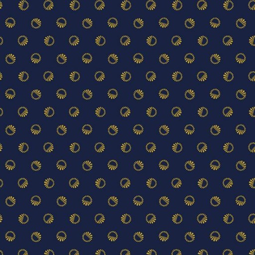 [MB-220312-NAV] Paula'S Companions Ii Ring Toss Navy By Paula Barnes For Marcus Fabrics