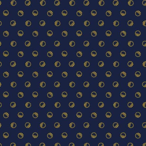 [MB-220312-NAV] Paula'S Companions Ii Ring Toss Navy By Paula Barnes For Marcus Fabrics