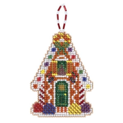 [WIC-MH21-2116] Beaded Ornament Holiday Gingerbread Chalet from Mill Hill