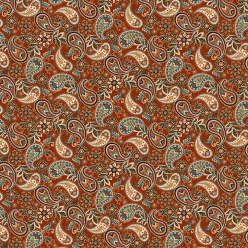 [SE-7252-35] Fall Into Autumn Paisley Rust By Art Loft From Studio E