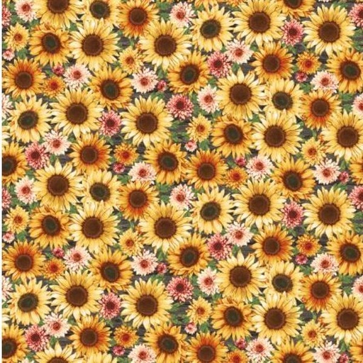 [SE-7256-44] Fall Into Autumn Sunflowers Gold By Art Loft From Studio E