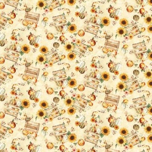 [SE-7249-33] Fall Into Autumn Crates Cream By Art Loft From Studio E