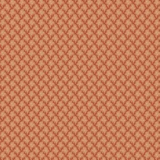 [HG-3079-88] Autumn Spice Floral Bud Trellis Red By Stacy West For Henry Glass