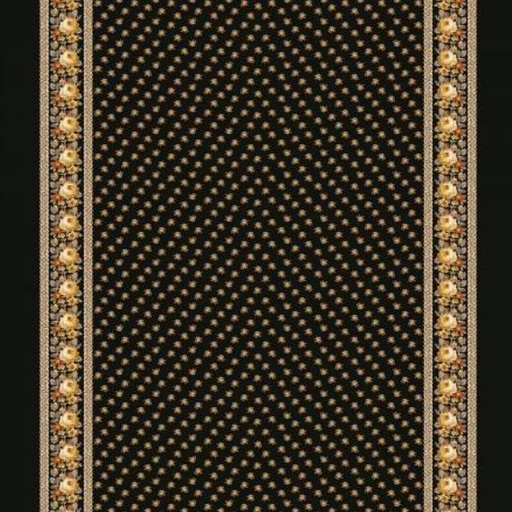 [HG-3087-99] Autumn Spice Border Stripe Black By Stacy West For Henry Glass