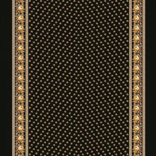 [HG-3087-99] Autumn Spice Border Stripe Black By Stacy West For Henry Glass