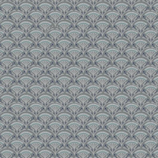 [BEN-13602-08] Blossom Scallop Slate From The Wander Lane Collection By Nancy Halverson For Benartex