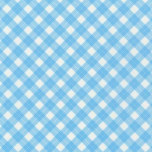 [KAUF-21266-247] Daisy'S Bluework Plaid Cornflower By Debbie Beaves For Robert Kaufman