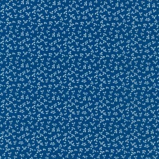 [KAUF-21275-9] Daisy'S Bluework Tiny Leaves Navy By Debbie Beaves For Robert Kaufman