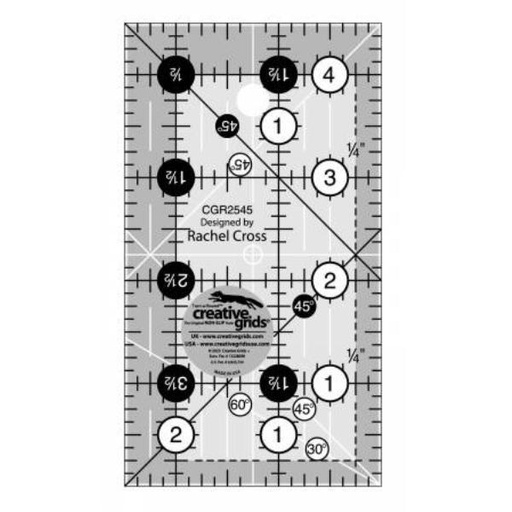 [CGR-2545] Creative Grids Quilt Ruler 2-1/2in x 4-1/2in