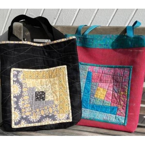 [CLP-JAW091] Two Wonky Totes Pattern By Jean Ann Wright For Cut Loose Press