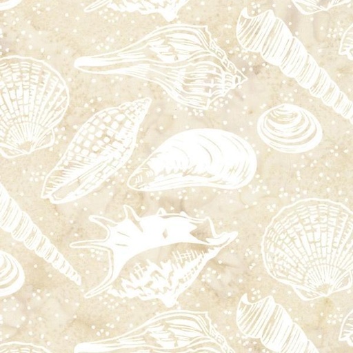 [HOF-DM4-531] Bali Batik Sea Shell Papyrus By Wildfire Designs For Hoffman Fabrics