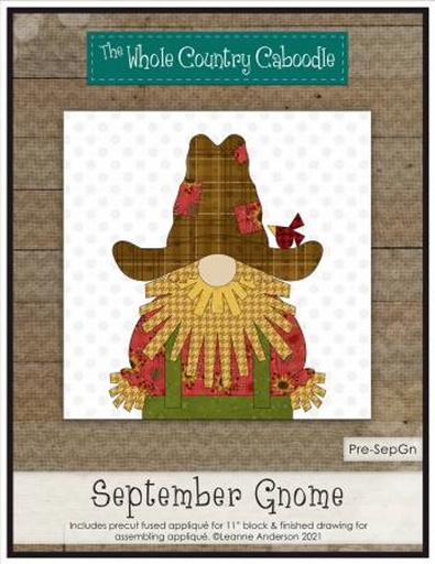 [WCCPRE-SEPGN] September Gnome Precut Fused Applique Kit from the Whole Country Caboodle