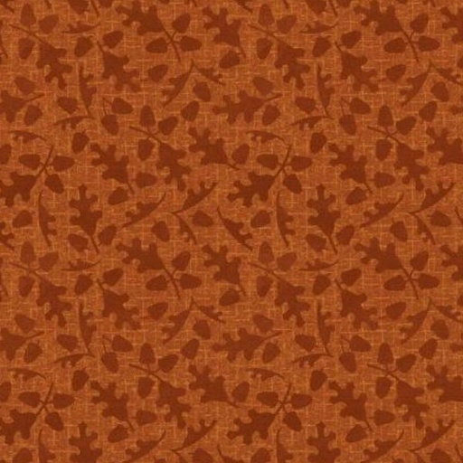 [MAY-9956-O] Autumn Harvest Leaves Flannel Orange By Bonnie Sullivan For Maywood Studio