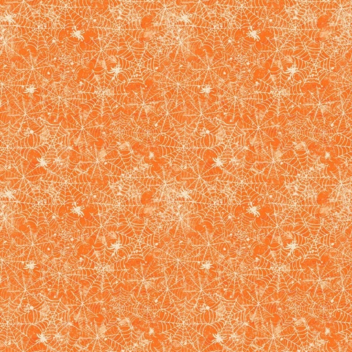 [COW-3822-36] All Hallows Eve Web Orange by Sue Zipkin for Clothworks