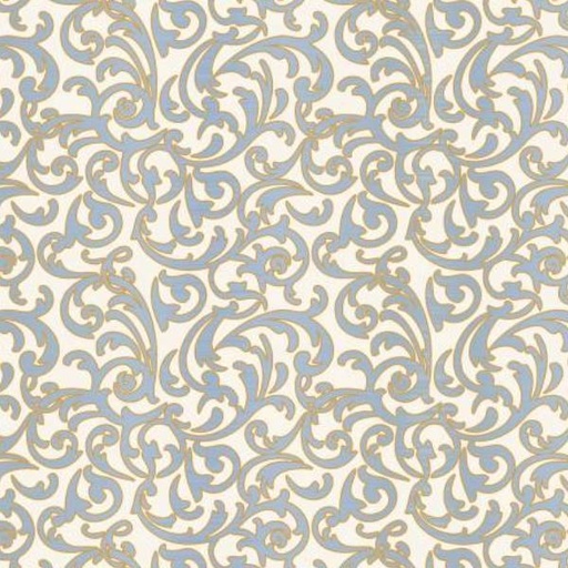 [PB-5074-E] Christmas Shimmer Scroll Ecru W Gold Metallic By Jennifer Ellory For P & B Textiles