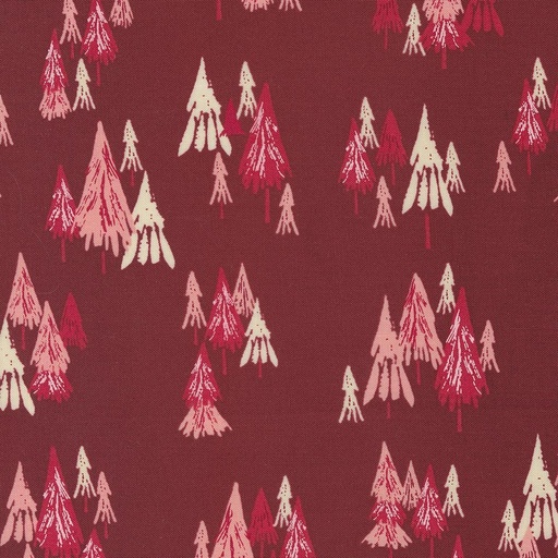 [MOD-45562-14] Good News Great Joy Trees Cranberry By Fancy That Design House For Moda