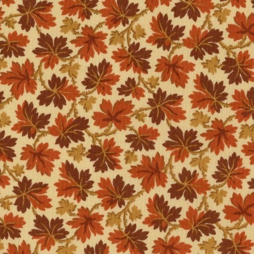 [AND-656-O] Autumn Woods Maple Leaves Orange By Autumn Woods For Andover