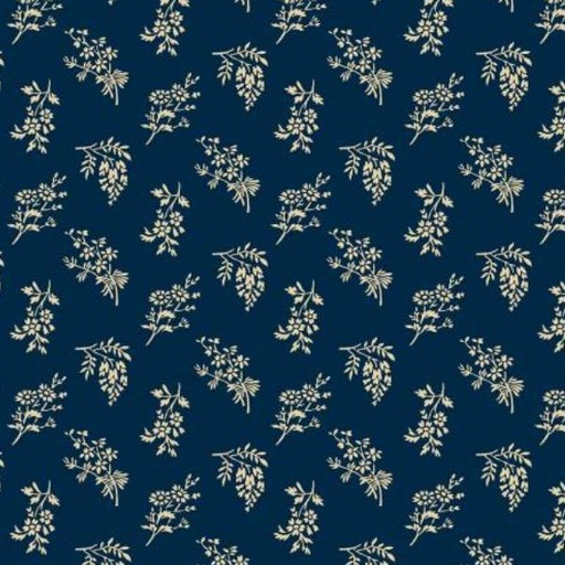 [MB-330510-NAV] Vintage Charm Cut Flower Navy By Judie Rothermel For Marcus Fabrics
