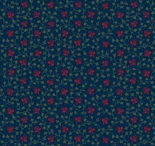[MB-330518-NAV] Vintage Charm Nosegay Blue By Judie Rothermel For Marcus Fabrics