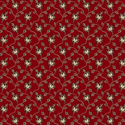 [MB-330517-RED] Vintage Charm Rose Bud Red By Judie Rothermel For Marcus Fabrics