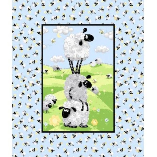 [SSB-20350-710] Lewe The Ewe Quilt Panel By Susybee