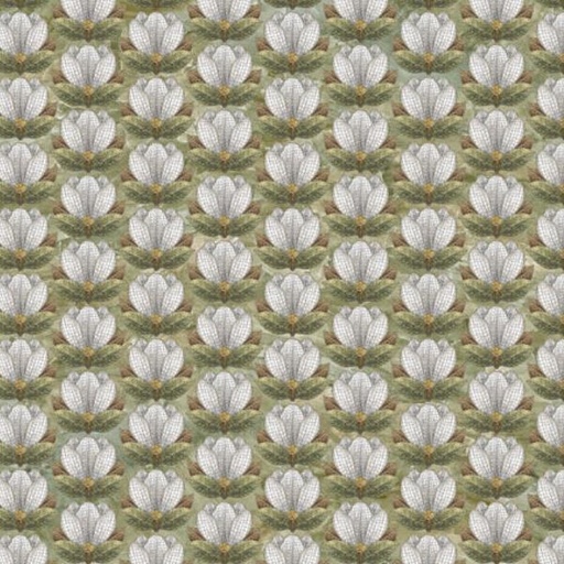 [NOR-DP25373-76] Magnolia Scallop Multi Green By Racquel Martindale For Northcott