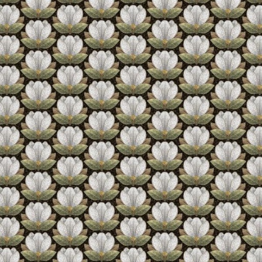 [NOR-DP25373-99] Magnolia Scallop Multi Black By Racquel Martindale For Northcott