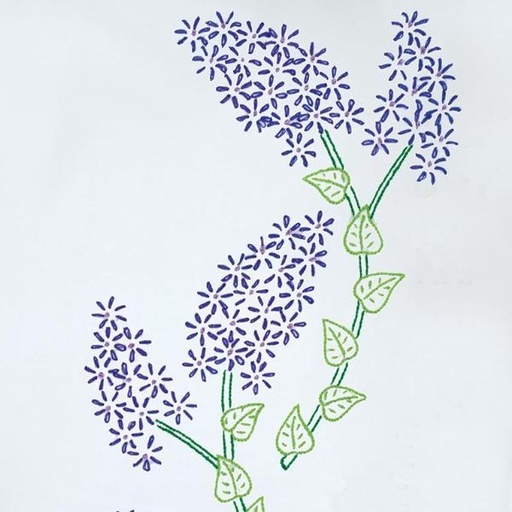 [JD-1600-720] Perle Edge Pillowcases Lilacs Embroidery Pattern from Jack Dempsey Needle Art