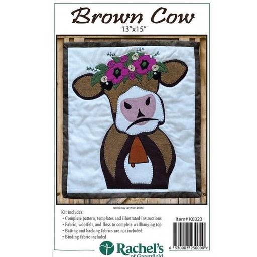 [RK-0323] Brown Cow Wall Hanging Kit From Rachel'S Of Greenfield