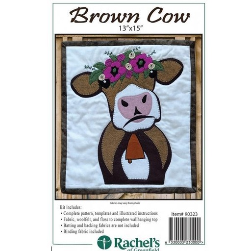 [RK-0323] Brown Cow Wall Hanging Kit From Rachel's Of Greenfield