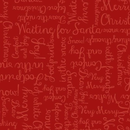 [MAY-10378-R2] One Snowy Day Christmas Greetings Words Red By Hannah Dale For Maywood Studio